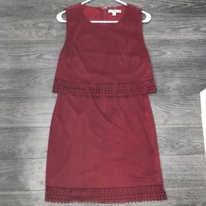 Burgundy dress